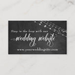 Carte D'accompagnement Chalkboard & Fairy Lights Site Mariage<br><div class="desc">Offrez à vos célébrants et à vos invités mariages un moyen facile de rester à jour avec les détails de la planification de votre saison mariage. Ce site web mariage fiche détaillée insérer peut inclure le texte que vous voulez. Le paramétrage modèle comprend une superposition graphique "police de script fantaisie"...</div>