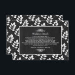 Carte D'accompagnement Chalkboard Floral Leaf Mariage Détail<br><div class="desc">Ces fiches détaillées sont parfaites pour tout couple qui planifie une célébration de mariage élégante. Le design floral peut être personnalisé pour votre événement spécial et sera la carte d'insertion parfaite pour toute fête botanique à thème, y compris : douches nuptiales, fiançailles, wedding showers, fêtes d'anniversaire et bien plus encore....</div>