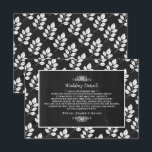 Carte D'accompagnement Chalkboard Floral Leaf Mariage Détail<br><div class="desc">Ces fiches détaillées sont parfaites pour tout couple qui planifie une célébration de mariage élégante. Le design floral peut être personnalisé pour votre événement spécial et sera la carte d'insertion parfaite pour toute fête botanique à thème, y compris : douches nuptiales, fiançailles, wedding showers, fêtes d'anniversaire et bien plus encore....</div>