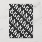 Carte D'accompagnement Chalkboard Floral Leaf Mariage Détail (Dos)