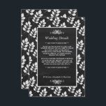 Carte D'accompagnement Chalkboard Floral Leaf Mariage Détail<br><div class="desc">Ces fiches détaillées sont parfaites pour tout couple qui planifie une célébration de mariage élégante. Le design floral peut être personnalisé pour votre événement spécial et sera la carte d'insertion parfaite pour toute fête botanique à thème, y compris : douches nuptiales, fiançailles, wedding showers, fêtes d'anniversaire et bien plus encore....</div>