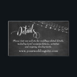 Carte D'accompagnement Chalkboard & Light Strings Détails du Mariage<br><div class="desc">Offrez à vos célébrants et à vos invités mariages un moyen facile de rester à jour avec les détails de la planification de votre saison mariage. Cette insertion de carte de détail peut inclure le texte que vous voulez. Le paramétrage du modèle comprend une superposition graphique "police de script fantaisie"...</div>