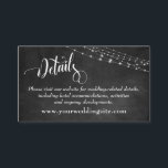 Carte D'accompagnement Chalkboard & Light Strings Détails du Mariage<br><div class="desc">Offrez à vos célébrants et à vos invités mariages un moyen facile de rester à jour avec les détails de la planification de votre saison mariage. Cette insertion de carte de détail peut inclure le texte que vous voulez. Le paramétrage du modèle comprend une superposition graphique "police de script fantaisie"...</div>