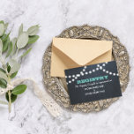 Carte D'accompagnement Chalkboard Lights Turquoise Bride Mariage Registre<br><div class="desc">Un accompagnement parfait à vos invitations de Mariage ou de douche nuptiale,  ces cartes d'enregistrement peuvent être customisées pour dire ce que vous voulez!</div>