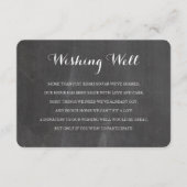 Carte D'accompagnement Chalkboard rustique Wishing bien mariage insérer c (Devant)