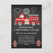 Carte D'accompagnement Chalkboard Sonne l'alarme ! Baby shower de camion- (Devant)