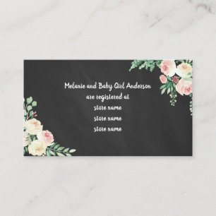 Carte D'accompagnement Chalkboard string baby shower de lumière registre 