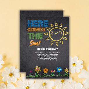 Carte D'accompagnement Chalkboard Voici Le Baby shower Fils