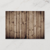 Carte D'accompagnement Chambres d'hôtel en bois rustique et en dentelle (Dos)