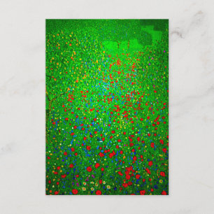 Carte D'accompagnement Champ de coquelicots de Gustav Klimt
