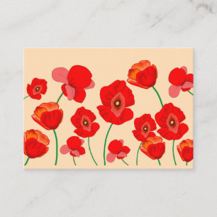 Carte D'accompagnement Champ Red Poppy
