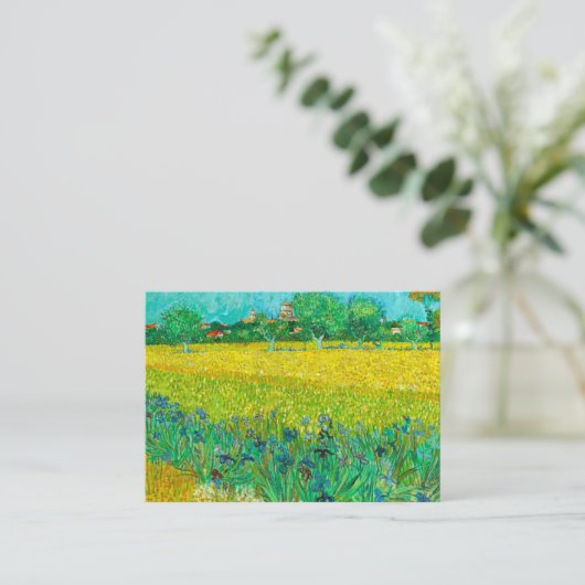 Carte D'accompagnement Champ Van Gogh avec Irises près d'Arles (Debout devant)
