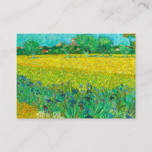 Carte D'accompagnement Champ Van Gogh avec Irises près d'Arles (Devant)