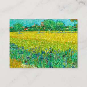 Carte D'accompagnement Champ Van Gogh avec Irises près d'Arles