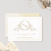 Carte D'accompagnement Champagne Aquarelle Monogramme Site Mariage