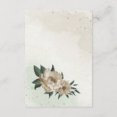 Carte D'accompagnement champagne fleurs verdure mariage (Dos)
