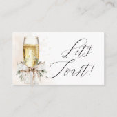 Carte D'accompagnement Champagne Let's Toast Winter Generic (Dos)