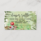 Carte D'accompagnement Champignons de forêt Verdure Baby Diaper Raffle (Devant)