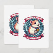 Carte D'accompagnement Champion de roue de hamster (Devant / Derrière)