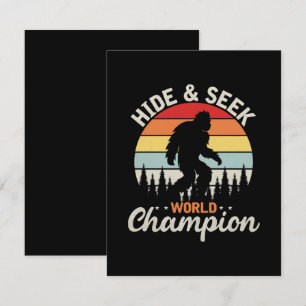 Carte D'accompagnement Champion du Monde de Cache-Cache Sasquatch