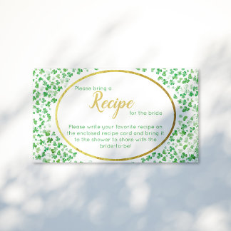 Carte D'accompagnement Chance en amour Green St. Patrick's Day Fête des m