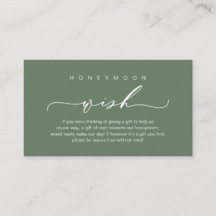Carte D'accompagnement Chance lune de miel, Design romantique moderne