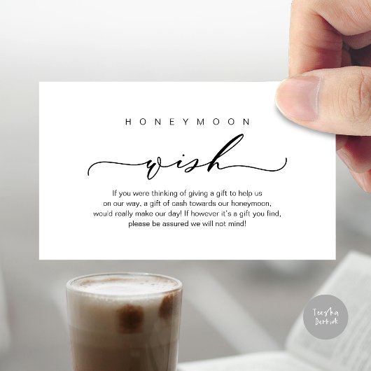 Carte D'accompagnement Chance lune de miel, Design romantique moderne