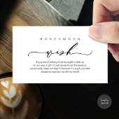 Carte D'accompagnement Chance lune de miel, Design romantique moderne