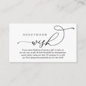 Carte D'accompagnement Chance Lune de Miel mariage, Cadeaux en Espèces Wi (Devant)