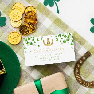 Carte D'accompagnement Chanceux en amour Saint-Patrick Fête de mariage en