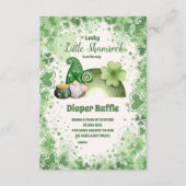 Carte D'accompagnement Chanceux Petit Baby shower Shamrock Diapper Raffle (Devant)