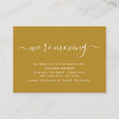 Carte D'accompagnement Changement d'adresse de script simple (Devant)