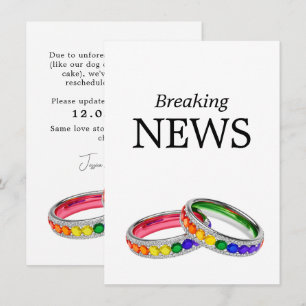 Carte D'accompagnement 🌈 Changement de date drôle Intertwined in Pride
