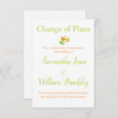 Carte D'accompagnement Changement de plans (Devant / Derrière)