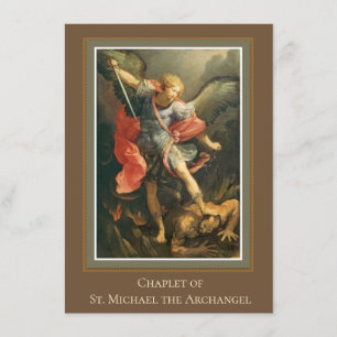Carte D'accompagnement Chaplet de saint Michel l'Archange Prière Sainte