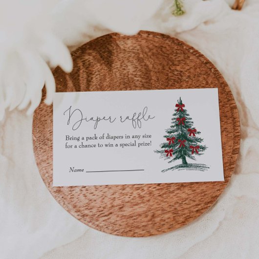 Carte D'accompagnement Charbon de Baby shower de Noël