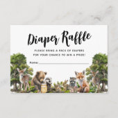 Carte D'accompagnement Charbon de couches d'Aniamls de bois (Devant)