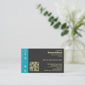 Carte D'accompagnement Charcoal Photo Modern Graduation Party (Debout devant)