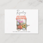 Carte D'accompagnement chariot de fleurs shower de mariage code QR pour l (Devant)