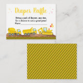 Carte D'accompagnement Chariots de construction Baby shower de bébé Raffl (Devant / Derrière)