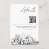 Carte D'accompagnement Charlotte Mariage Détails Moderne QR Code Petit (Devant)