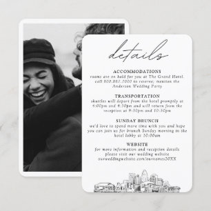 Carte D'accompagnement Charlotte Mariage Petits détails verticaux