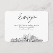 Carte D'accompagnement Charlotte Wedding Minimalist Sketch RSVP (Devant)