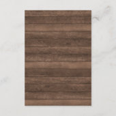 Carte D'accompagnement Charme rustique Mason Jar String Réception (Dos)