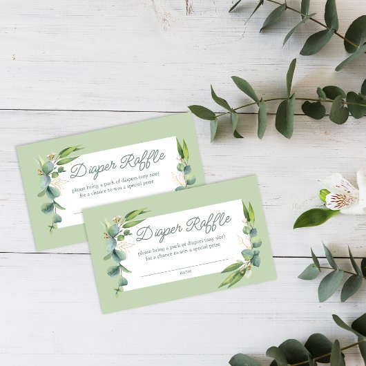 Carte D'accompagnement Charme vert Bois Animaux Quitter Raffle