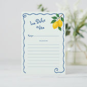 Carte D'accompagnement Châssis citron bleu Whimy La Dolce Vita Fête des m (Debout devant)