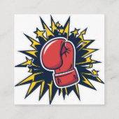 Carte D'accompagnement Chat avec gants de boxe (Dos)