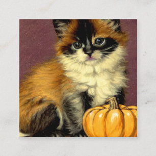Carte D'accompagnement Chat de Halloween Ragdoll vintage