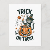 Carte D'accompagnement Chat d'Halloween abstrait (Dos)