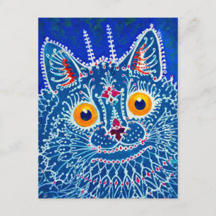 Carte D'accompagnement Chat gothique bleu